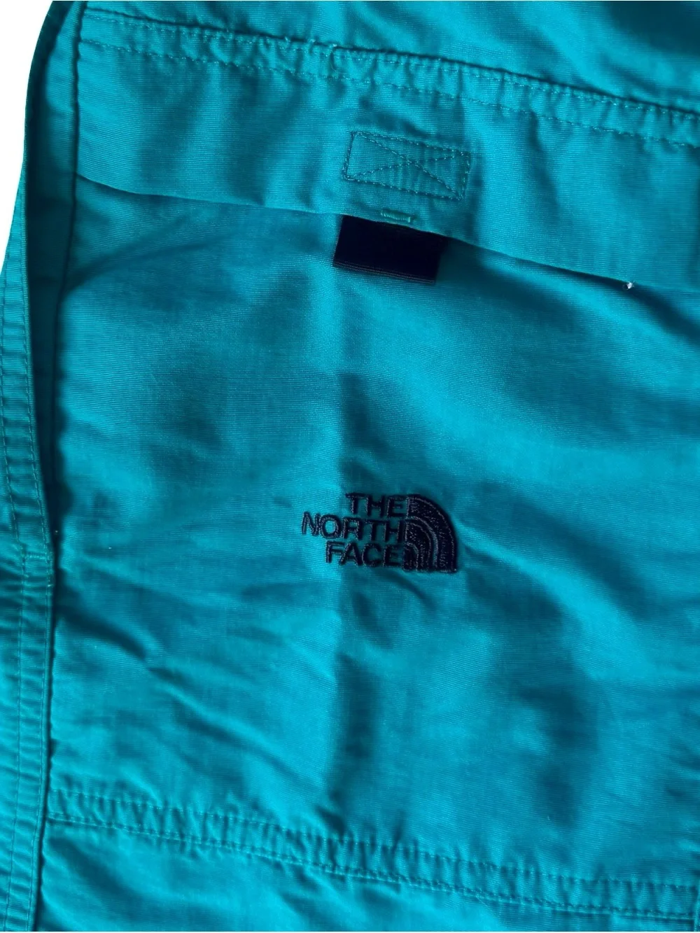 VTG The North Face Men’s 90s Teal Belted Lined Logo Sports Shorts Size M